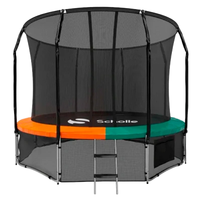 Батут Scholle Космический Близнец (Space Twin) Зеленый/Оранжевый 16 футов